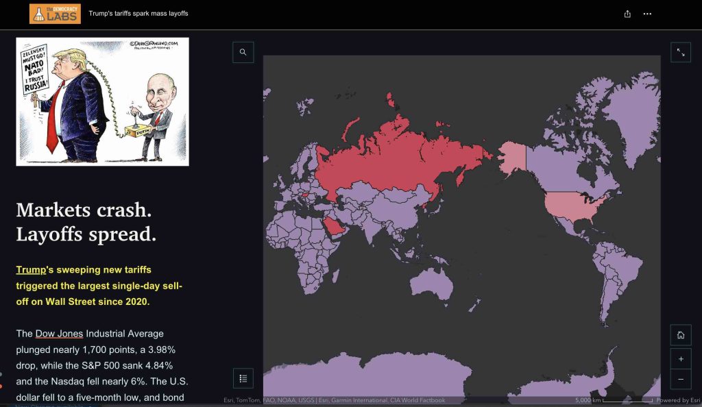Trump mostly exempts Putin from tariffs
"Treasury Secretary Scott Bessent said Russia wasn’t on the list because sanctions already imposed on the country prevent most U.S.-Russia trade so higher tariffs weren’t necessary." - Forbes